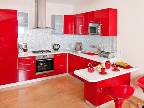 Cabinets in Red