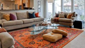 rug over carpet